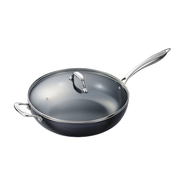 KYOCERA Ceramic Nonstick Wok, 12.5", Black