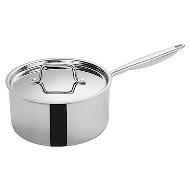 WINCO Tri-Ply Sauce Pan, Silver