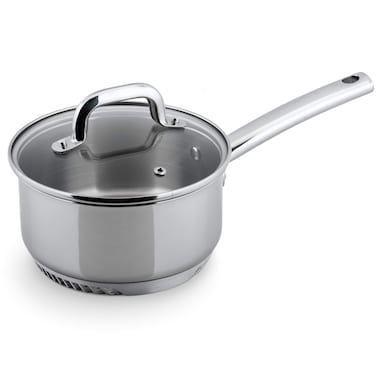 Turbo Pot&Acirc;&reg; FreshAir&acirc;&bdquo;&cent; Rapid Boil Stainless Steel 2 qt. Sauce Pan, time-and-energy saving cookware for gas stove Metallic