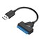 BUBUCAM USB 2.0 to SATA Adapter Converter Cable for 2.5" SATA External HDD SSD Hard Drive 22 Pin Sata III Cable