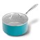 Gotham Steel Aqua Blue 3 Quart Saucepan with Lid, Ultra Nonstick Sauce Pan with Lid, Small Pot with Lid, Ceramic Nonstick Saucepan 3 Quart, Small Sauce Pot, 3 Qt Pot, Oven &amp; Dishwasher Safe, PFOA Free