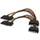 XANHAM 2-Pack 7.8 Inch 15 Pin SATA Splitter Power Cable, One SATA 15 Pin Male Split to Two SATA 15 Pin Female Y-Shape Power Adapter Cable