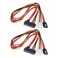 eMagTech 2Pcs SATA Data Power 2-in-1 Cable 22Pin(7+15) SATA Male to Female Data and Power Combo Extension Cable Accessories for Hard Drive Motherboard PC Case Modding