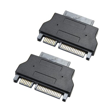 Acxico 2 Pcs 1.8" Micro SATA SSD Serial ATA HDD 16 to 22 Pin 2.5" SATA Adapter Converter