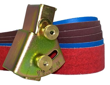 Knife Sharpening Angle Guide fits 1X30 Belt Sander with Assorted 6 Pack of 1X30 Sharpening Sanding Belts