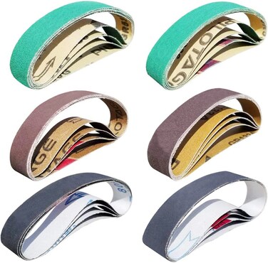 24 Pcs 3/4" x 12" Replacement Knife Sharpener Sanding Belt Kit for Work Sharp Knife &amp; Tool Sharpener Ken Onion Edition (WSKTS-KO) - 80/120/240/400/1000/1200 Grits (3/4 x 12 Inch)