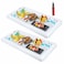 Moon Boat 2 PCS Inflatable Serving/Salad Bar Tray Food Drink Holder - BBQ Picnic Pool Party Buffet Luau Cooler,with a Drain Plug
