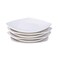 Cutiset Porcelain Dessert, Salad Plates, Set of 6, White (7 inch, Square)
