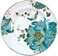 222 Fifth Eliza Teal Fine China Salad Plates, Set of 4, Circle