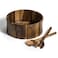 Kalmar Home 12-Inch Acacia Wood Curved Extra Large Salad Bowl with Servers