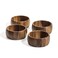 Kalmar Home Acacia Wood Four Individual 6-Inch Smooth Salad Bowls