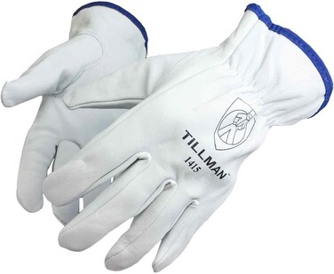 Tillman 1415 Unlined Top Grain Goatskin Drivers Gloves, Medium, White