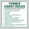 Agedsign Warning Sign Safety Sign 12x12 Tennis Court Rules Sign Notice Sign Caution Tin Sign