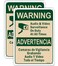 Warning Audio Video Surveillance On Duty At All Times Bilingual Sign English Spanish 10"x7" Aluminum Video Surveillance Sign No Trespassing Sign Security Camera Warning Safety Sign Metal Outdoor 2Pack