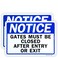 Enjoyist 2-Pack Notice - Gates Must Be Closed After Entry Or Exit Sign, 10"x 7" .04" Aluminum Reflective Sign Rust Free Aluminum-UV Protected and Weatherproof