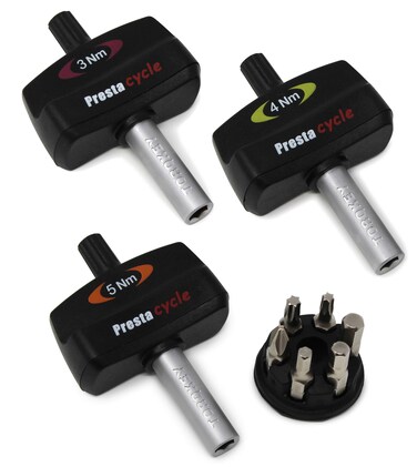 Prestacycle Mini TorqKeys Preset Torque Tool w/6 Bits &amp; Holder &acirc;&euro;&ldquo; 3Nm