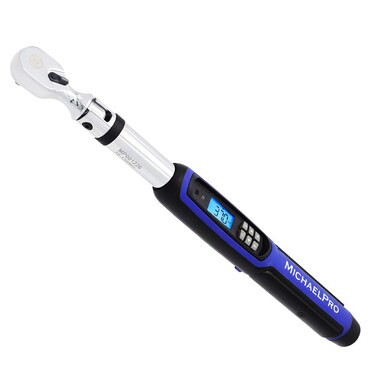 MichaelPro 3/8 Flex Head Digital Torque Wrench with Angle Function, 10 to 100 ft-lbs (10 to 135 Nm), Target Torque Multi-Alert System, 10 Available Presets   MP001226