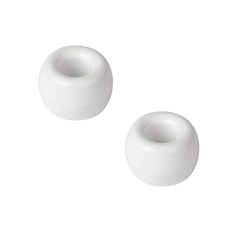2 Pcs Mini Ceramics Toothbrush Holder,Individual Toothbrush Stand for Bathroom Vanity Countertops Dresser(White)