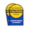 eDesign Caution Automatic Door Sticker, Activate Switch to Operate Sticker - 9x6 Inches - Two-Sided Glass Door Safety Decals 2-Pack, Multicolor