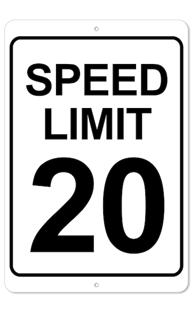The King Kush 20 MPH Speed Limit Sign - 8 x 12 Aluminum Outdoor Sign