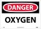 NMC D98RB OSHA Sign, "DANGER OXYGEN", 14" Width x 10" Height, Rigid Plastic, Black/Red On White