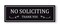 TRUSTY Indoor Outdoor No Soliciting Sign Removable Decal Sticker for Home Business (2&quot; H x 6&quot; W) Black