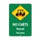 No Carts Beyond This Point Style 2 Activity Sign Golf Sign Aluminum Metal Sign