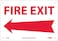 NMC FELAA FIRE EXIT Sign &acirc;&euro;&ldquo; 10 in. x 7 in. Standard Aluminum Sign with Left Arrow Graphic, Red Text on White Base