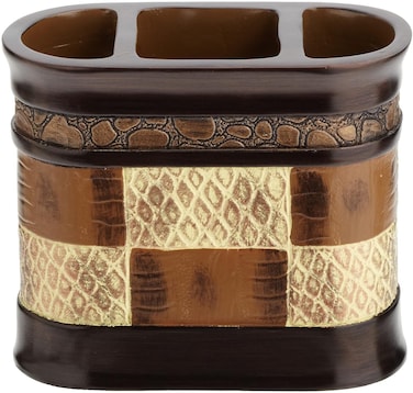 Zahari Home Zambia Stylish Tooth Brush Holder Modern Classic Luxury Decor Animal Print Western Design Toothbrush Holder