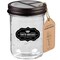 Komashr Mason Jar Toothbrush Holder -Bronze - with 16 Ounce Mason Jar,Premium Rustproof 304 Stainless Steel Lid and Chalkboard Labels - Rustic Farmhouse Decor Black Bathroom Accessories