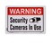 Hillman 843296 Warning Security Cameras In Use Sign, White, Red and Black Aluminum Metal, 10x14 Inches 1-Sign