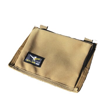 Atlas 46 Greenwood Heavy Duty Tactical Pocket Multi-Tool Zipper Bag Organizer Insert for Construction, Plumber, Woodworker, Fishing - Nylon - Coyote Brown