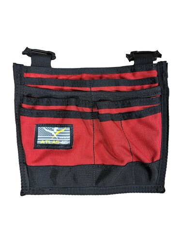 Atlas 46 Greenwood Heavy Duty 8 Slot Pocket Multi-Tool Organizer Insert for Electrician, Carpenter, Military, Hunting - Nylon - Red