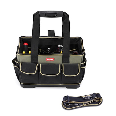 Justzon Tool tote bag with handle, Tool bag organizer, electrical tool bags, HVAC tool bag, Tool caddy, Tool bags for electricians, Electrical and maintenance tool bag (15inch)