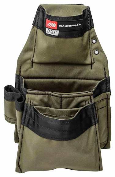 The Diamondback Eagle Tool Pouch - Modular Utility Pouch for 4" Tool Belts - Ideal Carpenter &amp; Electrician Tool Pouch for Nuts, Punches &amp; Fasteners - Right Handed Tool Belt Pouches (Ranger Green)
