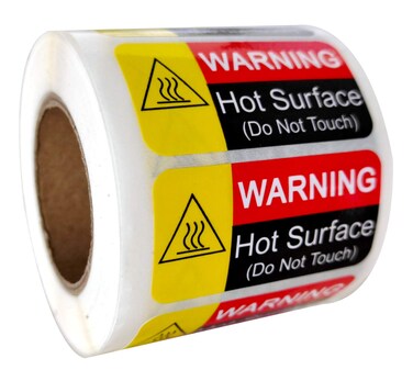 1 x 2 Inch Hot Surface Warning Labels Do Not Touch Hot Caution Stickers-Waterproof Fluorescent Red Hot Flame Shipping Sticker 500 Pcs Danger Safety Warning Sign Vinyl Label Adhesive Hot Warning Labels