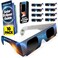 Medical king Solar Eclipse Glasses Approved 2024, (10 pack) CE and ISO Certified Safe Shades for Direct Sun Viewing Includes Bonus Eclipse Guide With Map