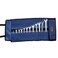 BULL TOOLS 35 Pocket Wrench Roll Bag Hand Crafted, Heavy Weight, Water Proof Ballistic Polyester Oxford Canvas Metric/SAE Wrenches, Tools Bag Organizer Roll Up Pouch - Blue - (Tools are not Included)