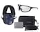 TITUS 2 Series - 34 NRR Slim-Line Hearing Protection &amp; G26 Competition Z87.1 Safety Glasses Combos (Navy Blue, Clear)