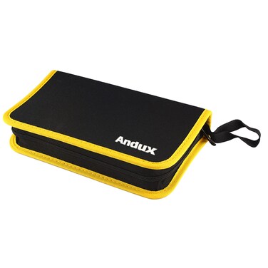 Andux Portable Tool Bag Tool Kits Organizer Storage Pouch Tool Case with Zipper WJSNB-02 (Yellow edge,M)