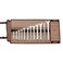 BULL TOOLS Wrench Tool Roll Bag 35 Pocket Metric &amp; Standard Wrench Set Organizer &amp; Roll Up Pouch Tool Bag Handmade 100% Cotton Canvas - Sand Washed Cinnamon Brown - (Tools are not included)