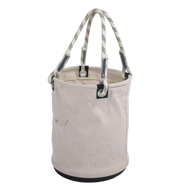 PenRux Canvas Bucket, Sturdy Anti Scratch Canvas Tool Organizer Hard Wearing 40x30cm for Electrical Installation (White), PenRuxvzm2okqgha-11