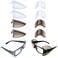 KMDJG818 4 Pairs Glasses Side Shields, Safety Eyeglasses Side Shields Slip on Side Shields Fits Medium to Large Eyeglasses (2 Pairs Clear and 2 Pairs Gray)