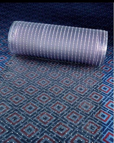 Clear Plastic Runner Rug Carpet Protector Mat Ribbed Multi-Grip 26in X 72in