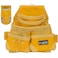 FUERI Leather Tool Pouch for Carpenters 5 Pocket Framers Belt Bag Kit   Heavy Duty Bag with Tape Holder   Rig Riveted Tool Organizer - Reinforced Seams (Yellow)