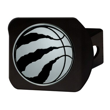 FANMATS Toronto Raptors Black Metal Hitch Cover with 3D Gray Team Logo Unique Round Molded Design &acirc;&euro;&ldquo; Easy Installation on Truck, SUV, Car - Ideal Gift for Die Hard Basketball Fan