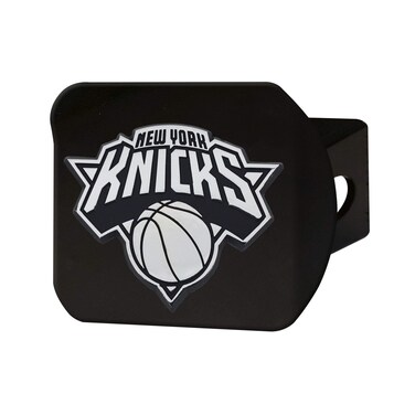 FANMATS 21015 New York Knicks Black Metal Hitch Cover with Metal Chrome 3D Emblem