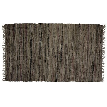 Sturbridge Country Rag Rug in Tobacco 24" x 72
