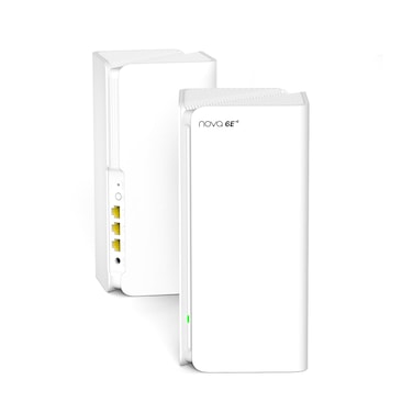 Tenda AXE5700 Mesh WiFi 6E System Nova MX21 Pro - up to 5600 sq.ft - Whole Home WiFi 6E Mesh System - New 6GHz Band - Tri-Band Mesh Router for 200 Devices - 7*3dBi Antennas for Strong Signal - 2-Pack