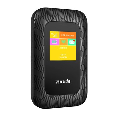 Tenda 4G Mobile Hotspot, 4G LTE Cat4 150Mbps MiFi Device, 4G Router, Support USB Interface Charging 2100 MAh Battery, No Configuration Required (4G185), Black